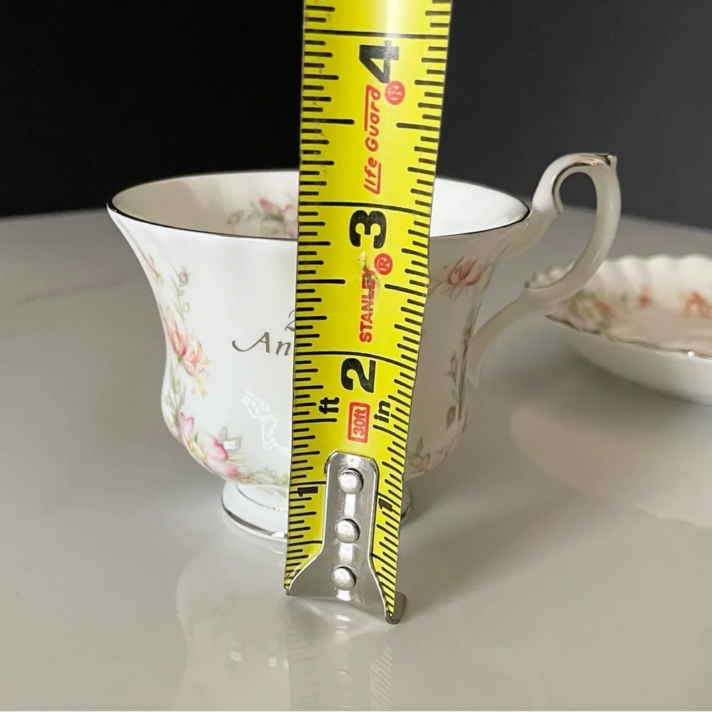 25th Anniversary Floral Cup & Saucer by Royal Albert